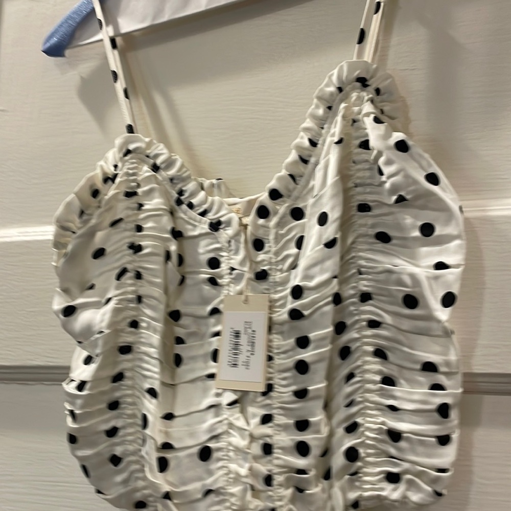 Maje polka dot corset top new with tags